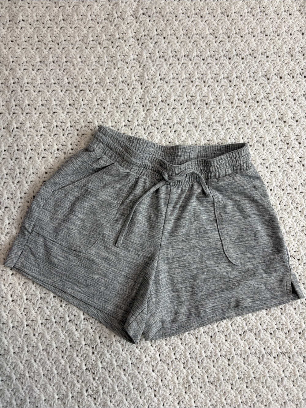 Old Navy Active Breathe On Heather Gray Athletic Drawstring Shorts Girls M (8) !
